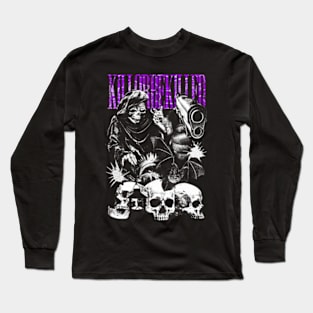 skull with gun Long Sleeve T-Shirt